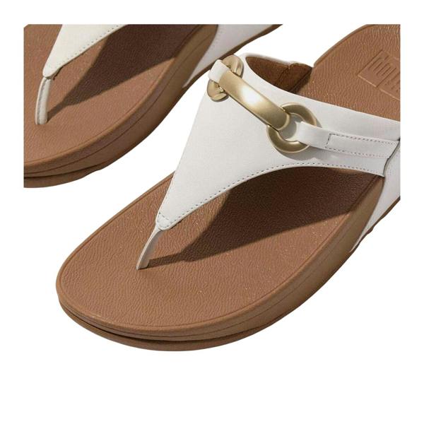 Fit Flop Womens/Ladies Leather Snaffle Standard Sandals - White - 