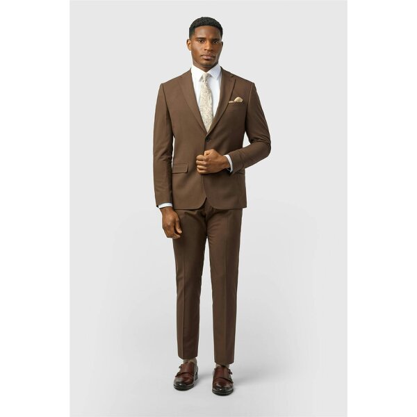 Limehaus Slim Fit Brown Jacket