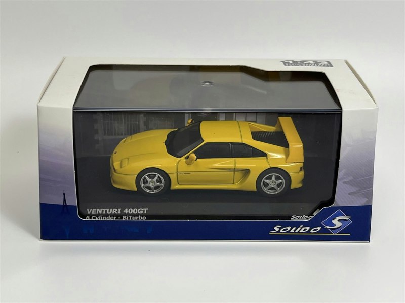 Solido Venturi 400 GT Yellow 6 Cylinder Bi Turbo 1:43 Scale Solido 4313402