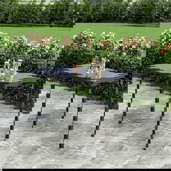 Garden Table Dining Patio Outdoor Table Black/Brown Garden Dining Tables Living and Home