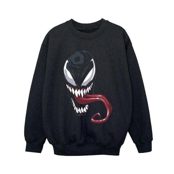 Marvel Boys Venom Face Sweatshirt - Black