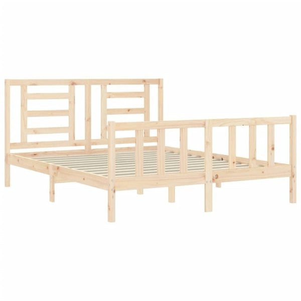 Berkfield Bed Frame with Headboard 160x200 cm Solid Wood