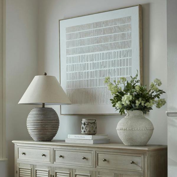 Saturn Table Lamp With Linen Shade