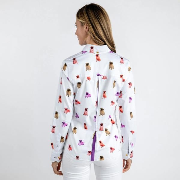 PUGS WOMENS  PRINT SHIRT - Premium Men's Patterned Shirt by Claudio Lugli | Bold Design, Tailored Fit, Best Printed Shirts