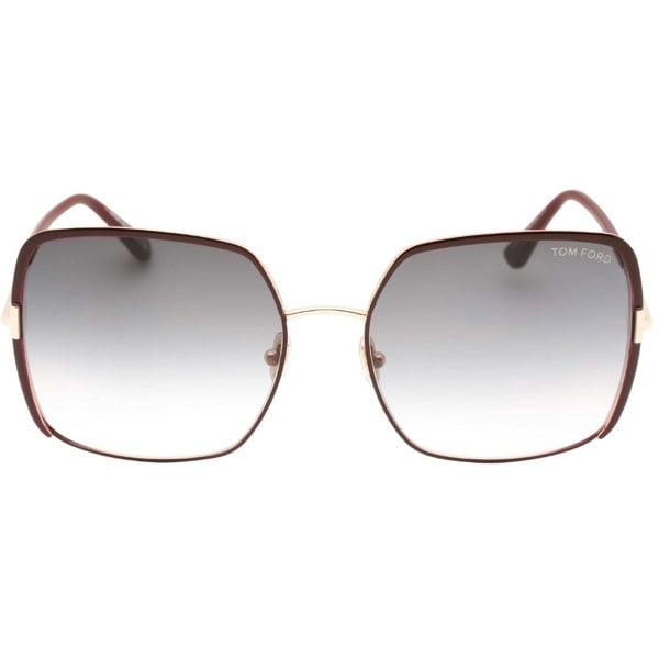 Tom Ford Gradient Blue Lens Shiny Bordeaux Sunglasses One Size