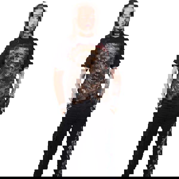 ROCK SANTA - T-Shirt Black - Spiral USA