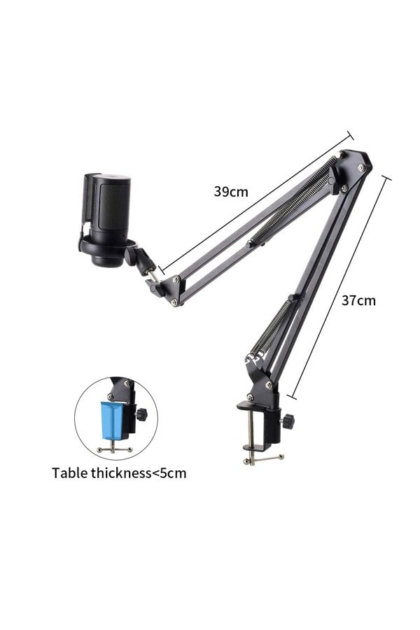 Living and Home Condenser Microphone with Adjustable Boom Arm