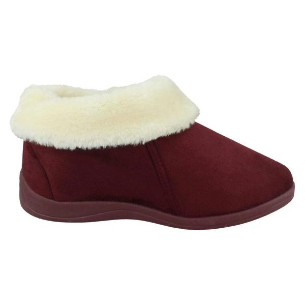 Rose Bank Ladies Rose Bank Memory Foam Velour Bootee Slippers Sharon