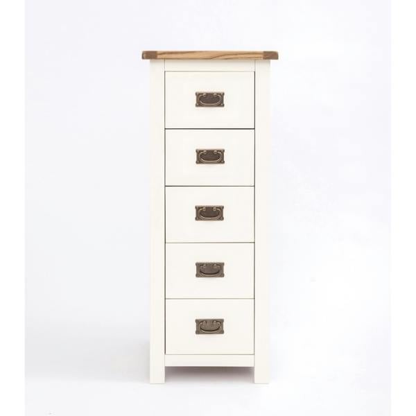 Lovere 5 Drawer Narrow Chest of Drawers Bras Drop Handle