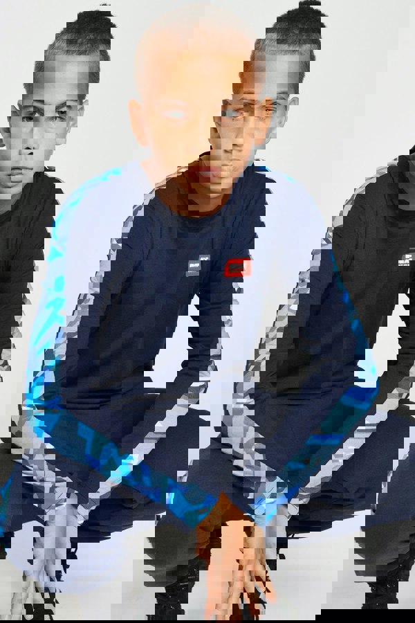 Beat Boyz Club Distortion Long Sleeve T-Shirt - Navy