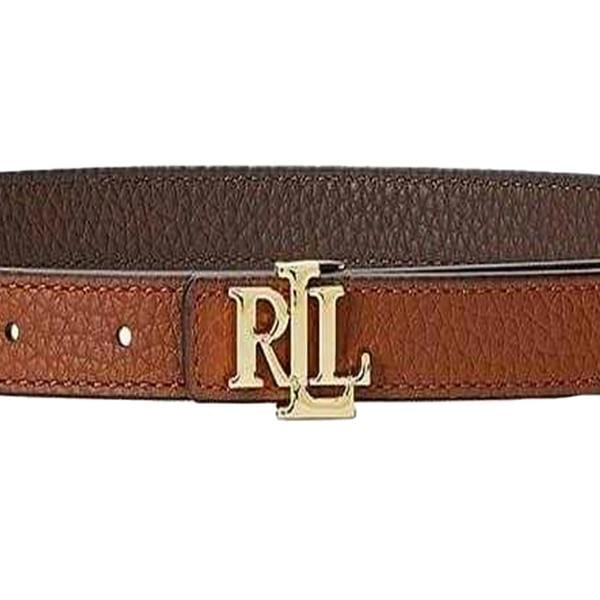 Ralph Lauren Womens/Ladies Monogram Leather Belt - Chocolate/Tan - 