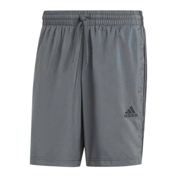 Adidas Mens 3 Stripes Shorts - Medium Grey/Black - 