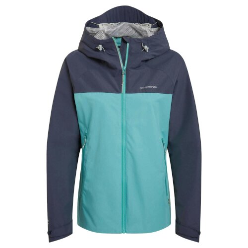 Craghoppers Womens Vanth Waterproof Jacket - Glazed Aqua/Anthracite - Glazed Aqua/Anthracite - 100% Mixed