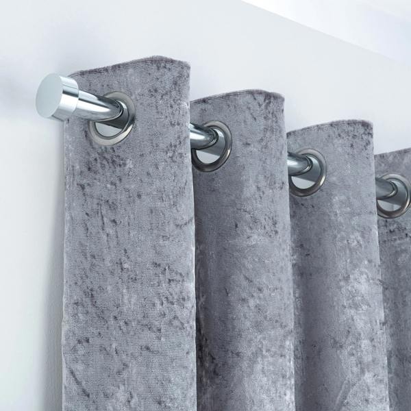 A.Unique Home Stud End Extendable Curtain Pole (25/28mm) (Nickel,70cm - 120cm)