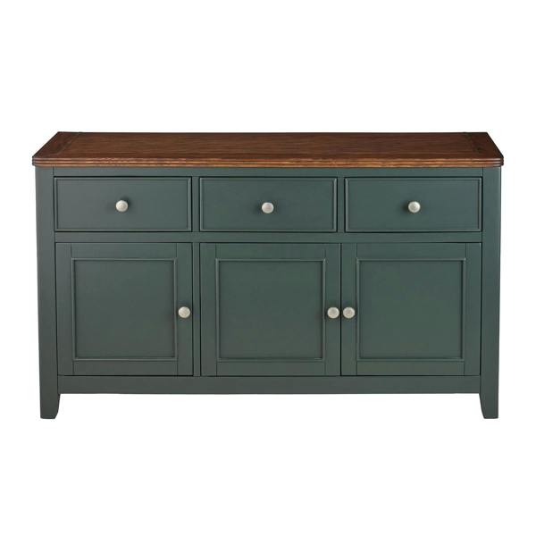 Statement Furniture Queensbury Large Sideboard with Oak Top, 3 Doors and Drawers