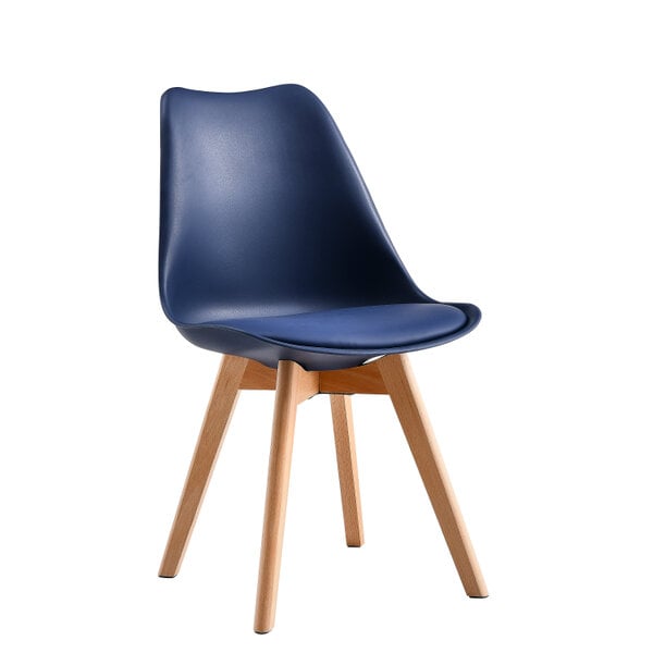Set of 6 Dining Chairs with Solid Wooden Legs and Seat Cushion Pads Eva