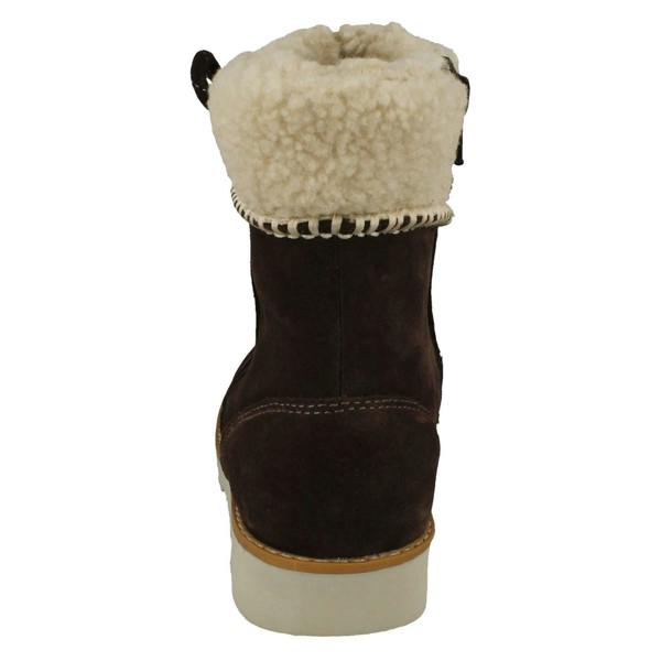 Clarks Girls Clarks Teddy Inspired Fur Cuff Boots Crown Loop