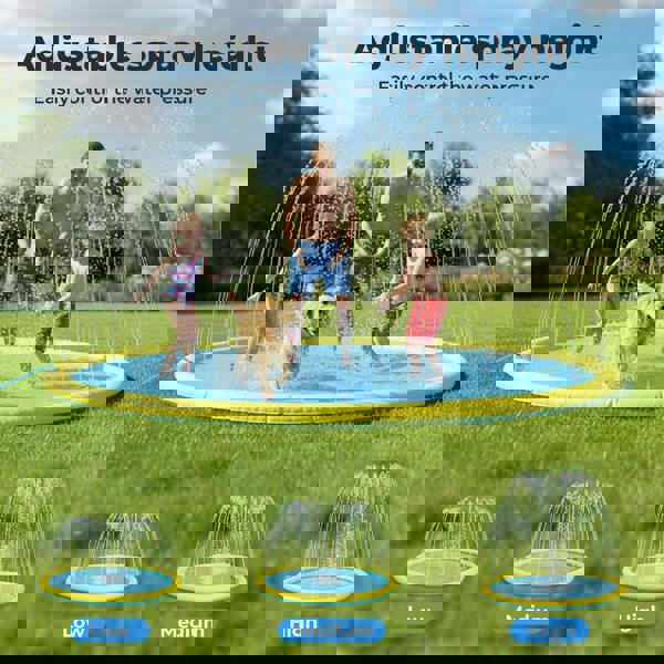 Skylos Splash Pad Inflatable Pool Kids Dog Sprinkler Water Play Mat Outdoor