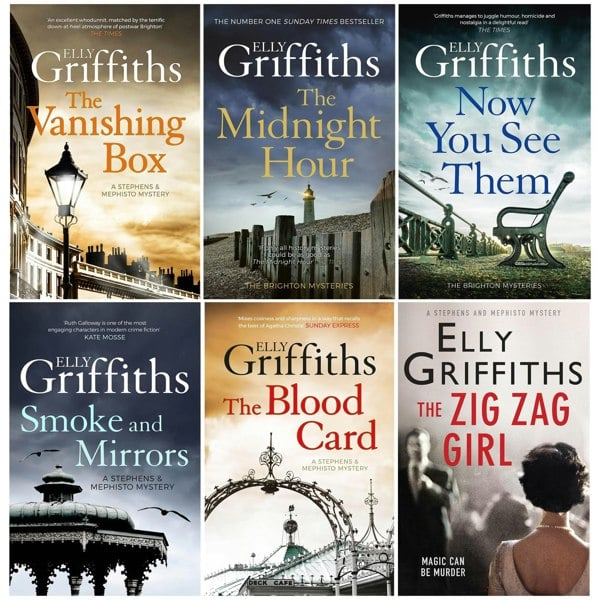 Quercus Brighton Mysteries Series Books 1-6 Collection Set by Elly Griffiths