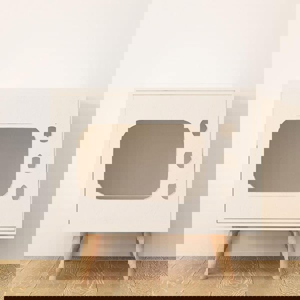 Durame Bedside Table With Pet House, Cat House-Weilai Concept-Weilai Concept