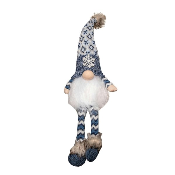 Samuel Alexander 55cm Battery Operated Light up Blue Christmas Gonk with Dangly Legs & Snowflake Hat