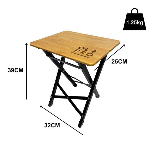 Bamboo Camping Stool 2 Fold OLPRO
