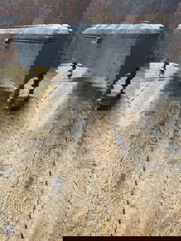 ISTOOLS Dark Grey Storage Ottoman Bench | Coffee Table, Seating & Hidden Storage