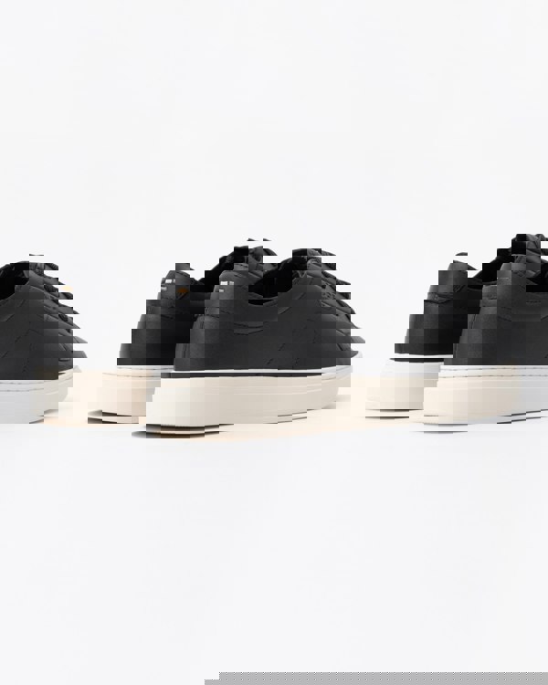 BOSS Orange Mens Kieran Low Top Trainers in Leather with Embossed Logo back