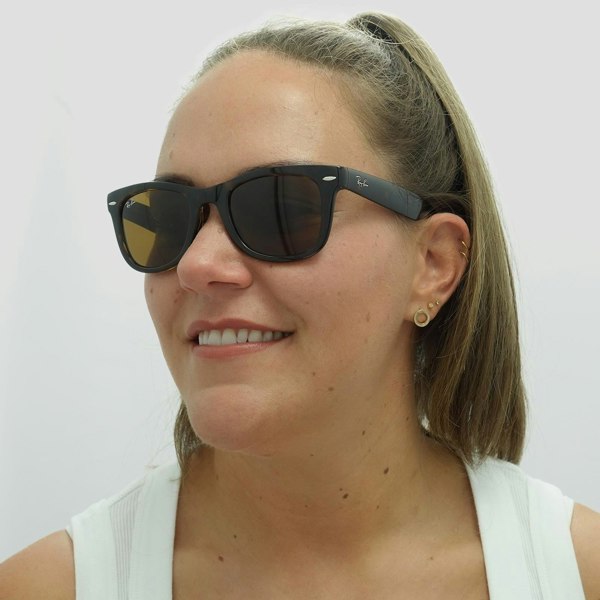 Ray-Ban Sunglasses Folding Wayfarer 4105 710 Havana Tortoise Brown 50mm