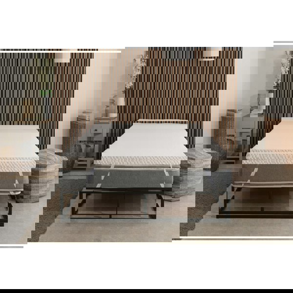 The Foam People Cool Quilted Memory Foam Mattress Topper - 2" Deep, Pressure-Relieving Support