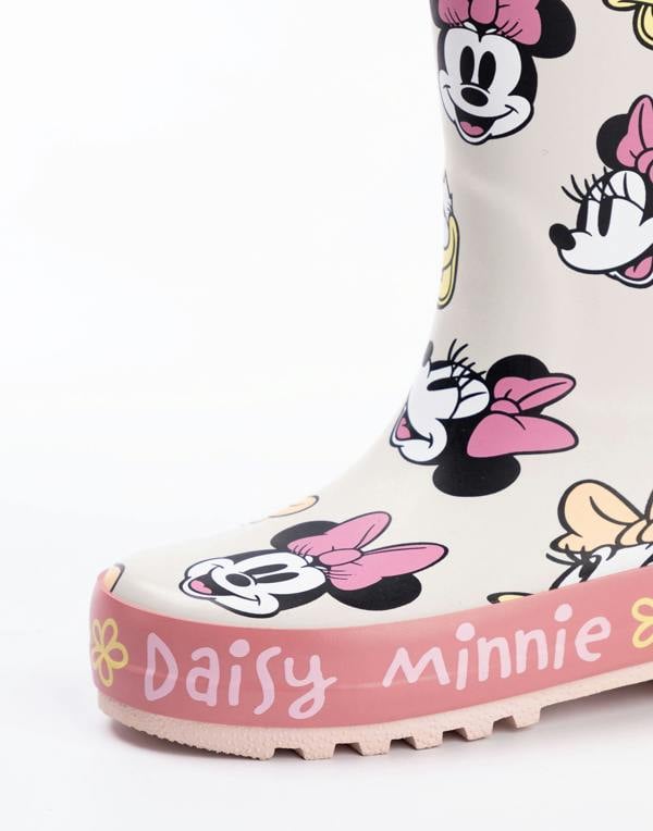 Disney Girls Pink Minnie And Daisy Wellington Boots with Handles