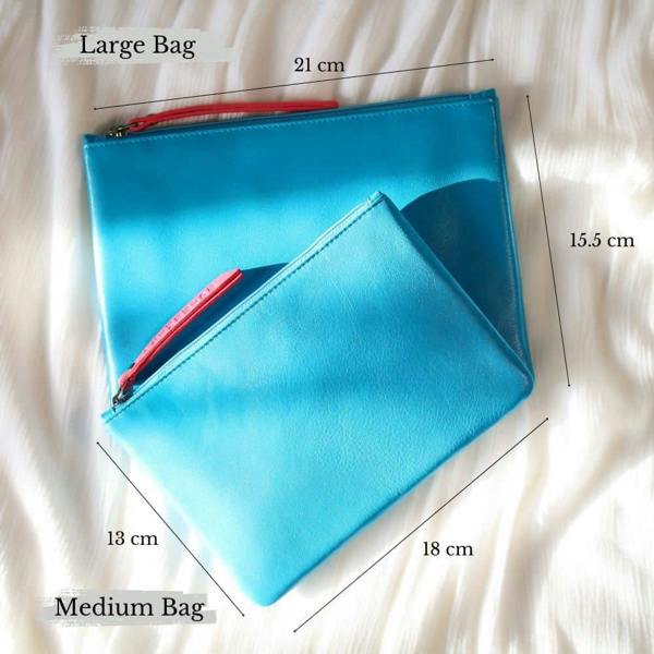 PRIMEHIDE Large Size Leather Zip Pouch