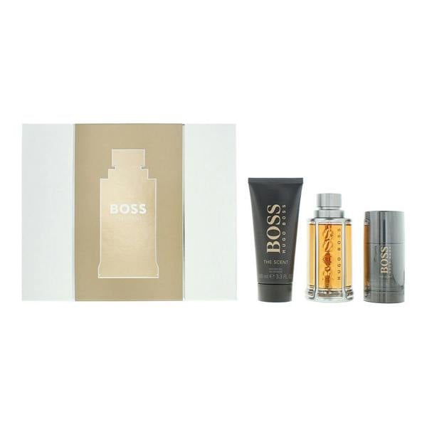 Hugo Boss The Scent Eau de Toilette 100ml, Shower Gel 100ml + Deodorant Stick 75ml Gift Set for Him