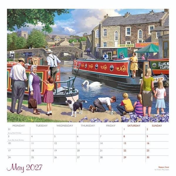Yorkshire Nostalgia Deluxe Calendar 2027, Deluxe Calendars, Month To View, Travel, Gift