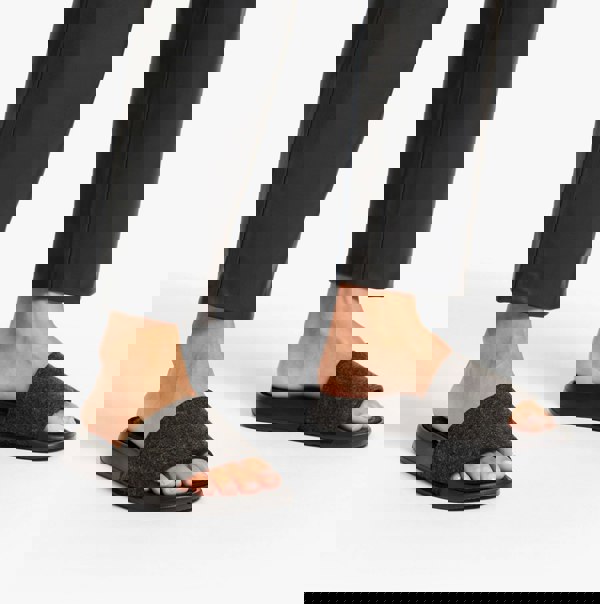 FitFlop iQUSHION e01 FELT Womens Slides All Black