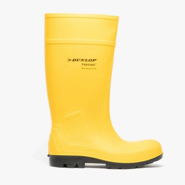 Dunlop PUROFORT Safety Wellington Boots   in  Yellow