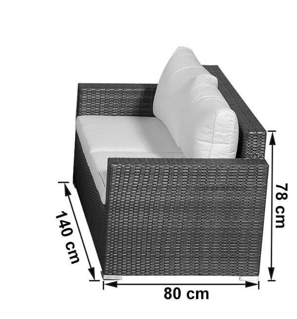 Giardino Sydney Rattan 2 Seater Loveseat Sofa
