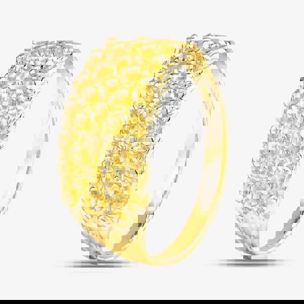 T. H. Baker 9ct Yellow Gold Five Row Keeper Ring PL056