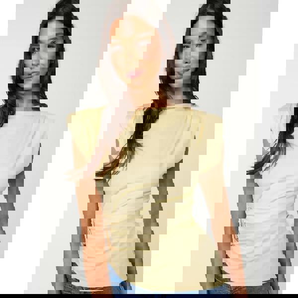 Pink Vanilla Shoulder Pad With Buckle Jersey Top