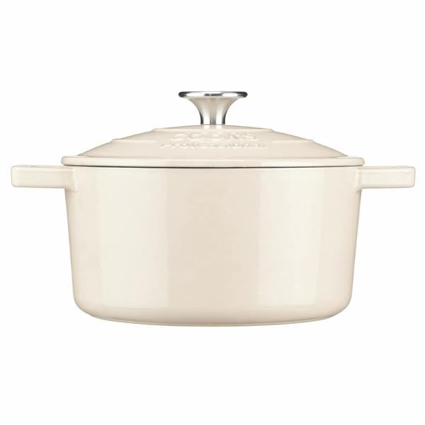 Cooks Professional 20cm Cast Iron Casserole | Ivory