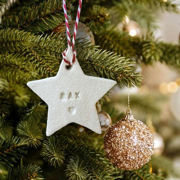 Personalised Star Christmas Decoration - alternative angle