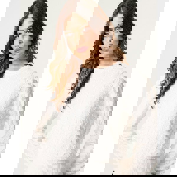 Blue Vanilla Puff Sleeve Textured Jumper