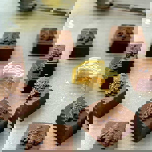 CHOC ON CHOC Chocolate Bees with a Honey filled Hive