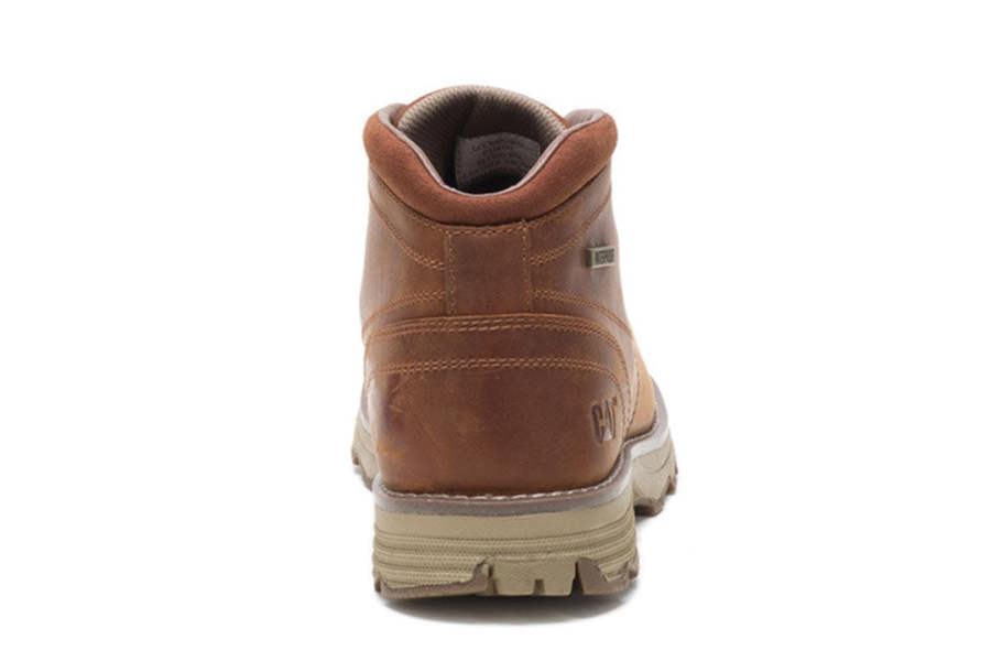Caterpillar CAT (Caterpillar) Men's Elude Waterproof Brown Leather Safety Work Boots