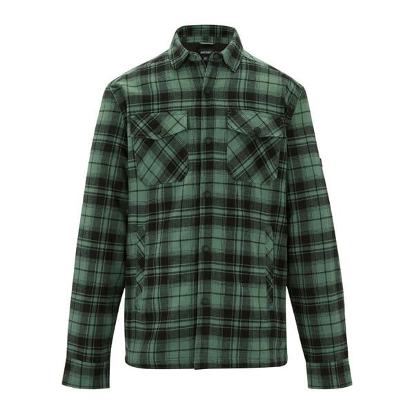 Regatta Mens Spennith Shacket Checked Shirt - Dark Forest/Black - 