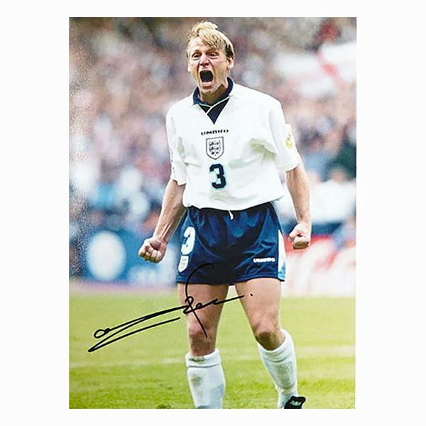 Stuart Pearce signed Euro 96 photo — Premium framing