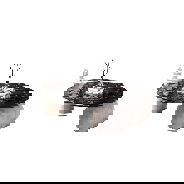 Yetta Art Deco Coffee Table, Black Glass-Ritconcept-Rit Concept