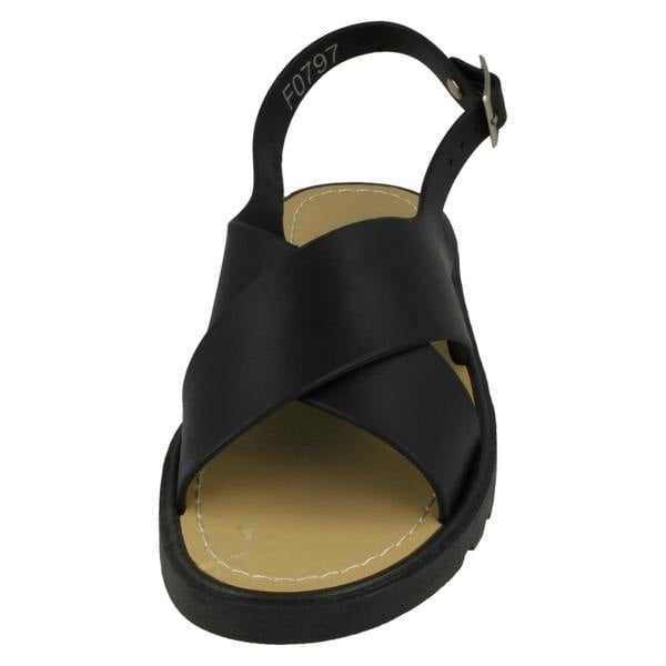 Spot On Ladies Spot On Low Slingback X Vamp Sandal