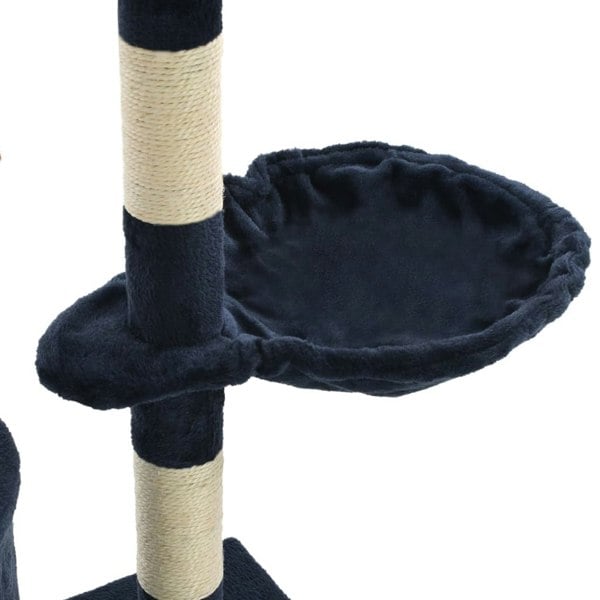 Berkfield Cat Tree with Sisal Scratching Posts 138 cm Dark Blue