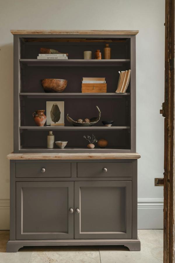 Statement Furniture Florence Display Cabinet with Height Adjustable Shelves and Cupboard